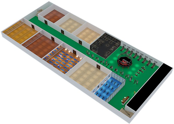 1800平方健身房配置方案-广西KY.COM-开云(中国)体育健身器材有限公司