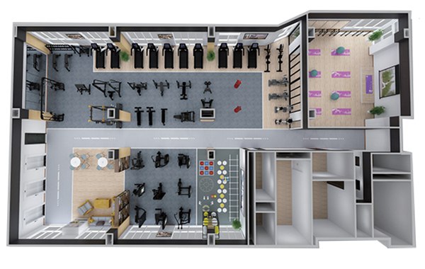 200-500平方健身房配置方案-广西KY.COM-开云(中国)体育健身器材有限公司